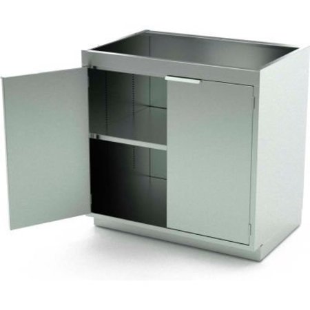 AERO AERO Stainless Steel Base Cabinet, 2 Hinged Doors, 1 Shelf, 42"W x 21"D x 36"H BC-1202